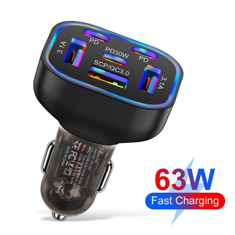 Bluejw 15W 3.1A USB Car Charger, Type C PD Fast Charging Car Adapter for iPhone 13 12 11 Pro Max, Automobile Chargers - Image 1